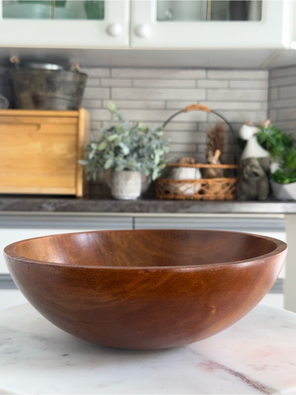 BARIBOCRAFT Canada Vintage Turned Wood 10-10.5” Salad Serving Bowl MCM